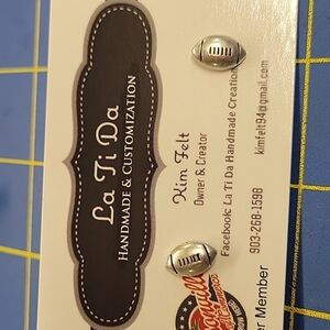 Football Silver Stud Earrings